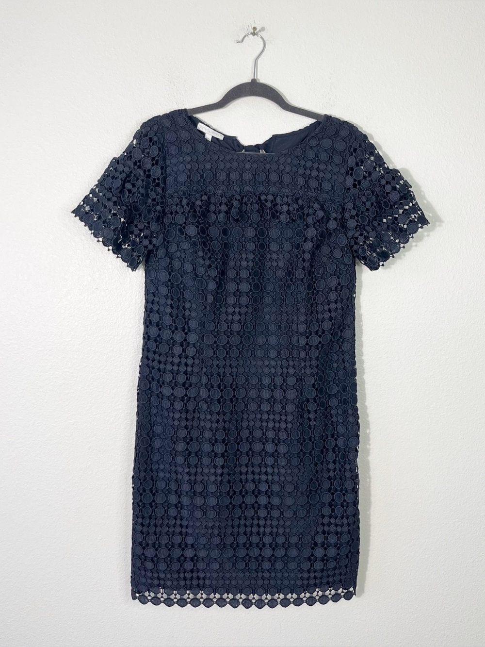 RSVP by Talbots Medallion Lace Shift Dress Lace Shift Dress Navy Blue Size 8 NEW